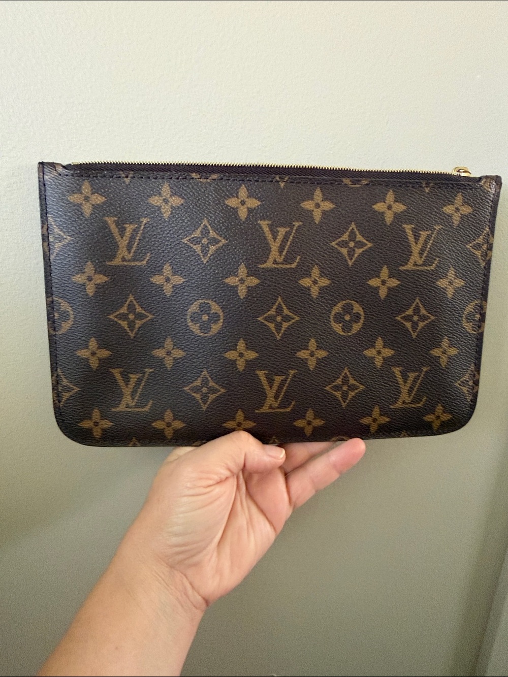 Louis Vuitton Monogram Pouch in Brown and Tan
